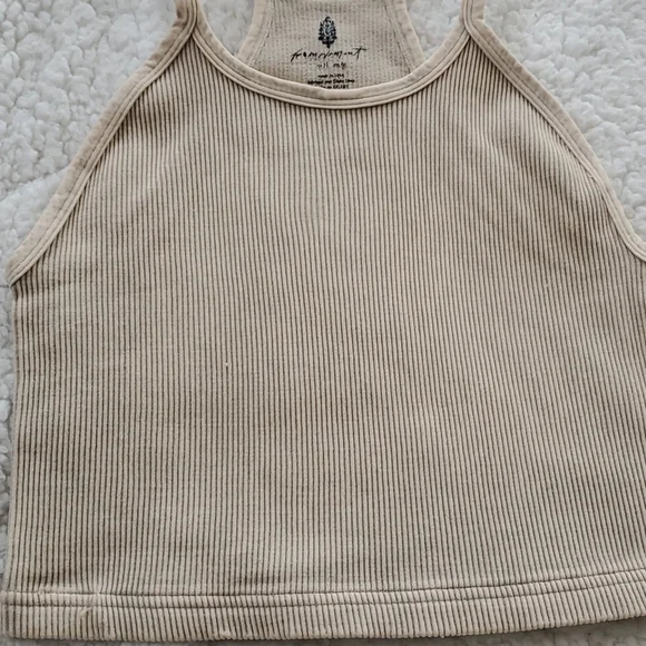 6. Free People Movement Happiness Runs Crop Brushed Taupe - Picture 12 of 17